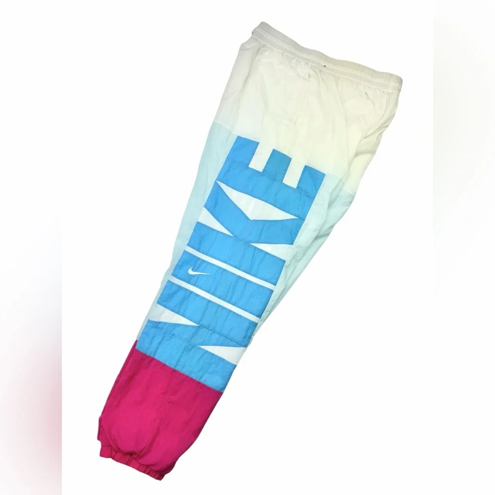 Vintage Nike‎ Colorblock Windbreaker Jogger White Retro Track Pants Medium